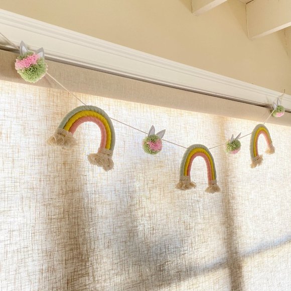 Rainbow Garland, Rainbow Garland Nursery, Bunny Garland Easter Decorations - Picture 9 of 9